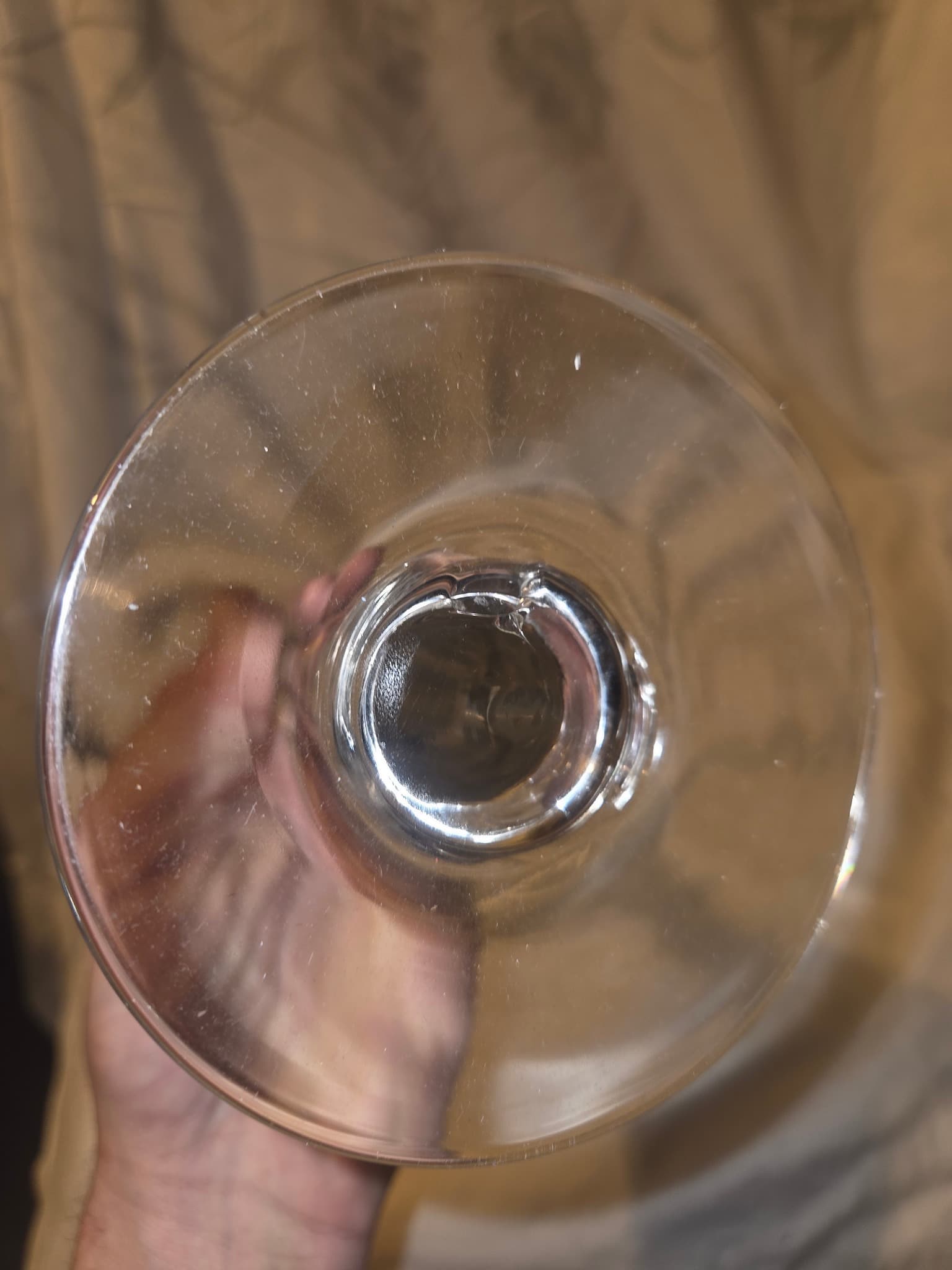 Vintage Long Stem Clear Glass Goblet Vase — photo 4 of 4