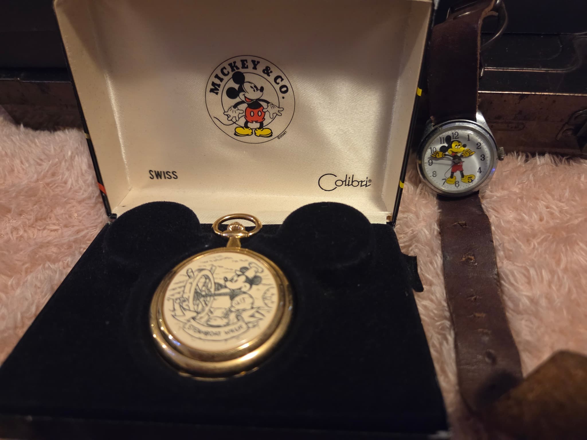 Vintage Mickey & Co. by Colibri Watch Set - Wristwatch & Pocket Watch — photo 2 of 5