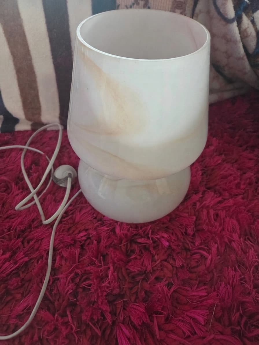 Vintage Mushroom Style Swirl Glass Table Lamp — photo 1 of 2