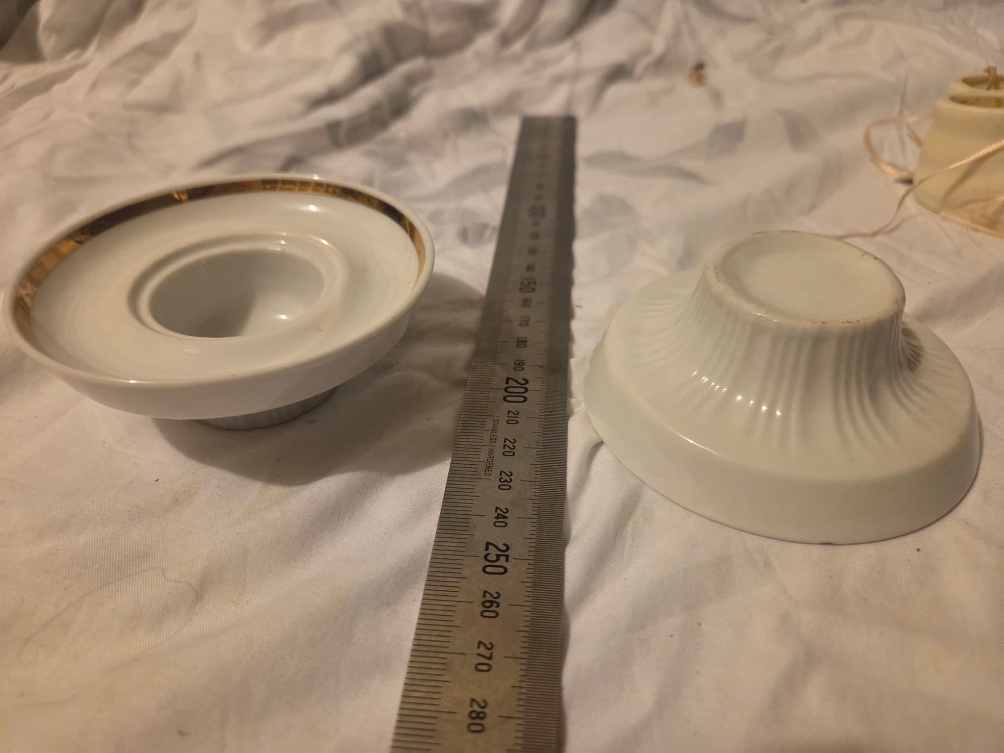 Vintage Porcelain Egg Cups with Gold Trim - Set of 2 — photo 4 of 4