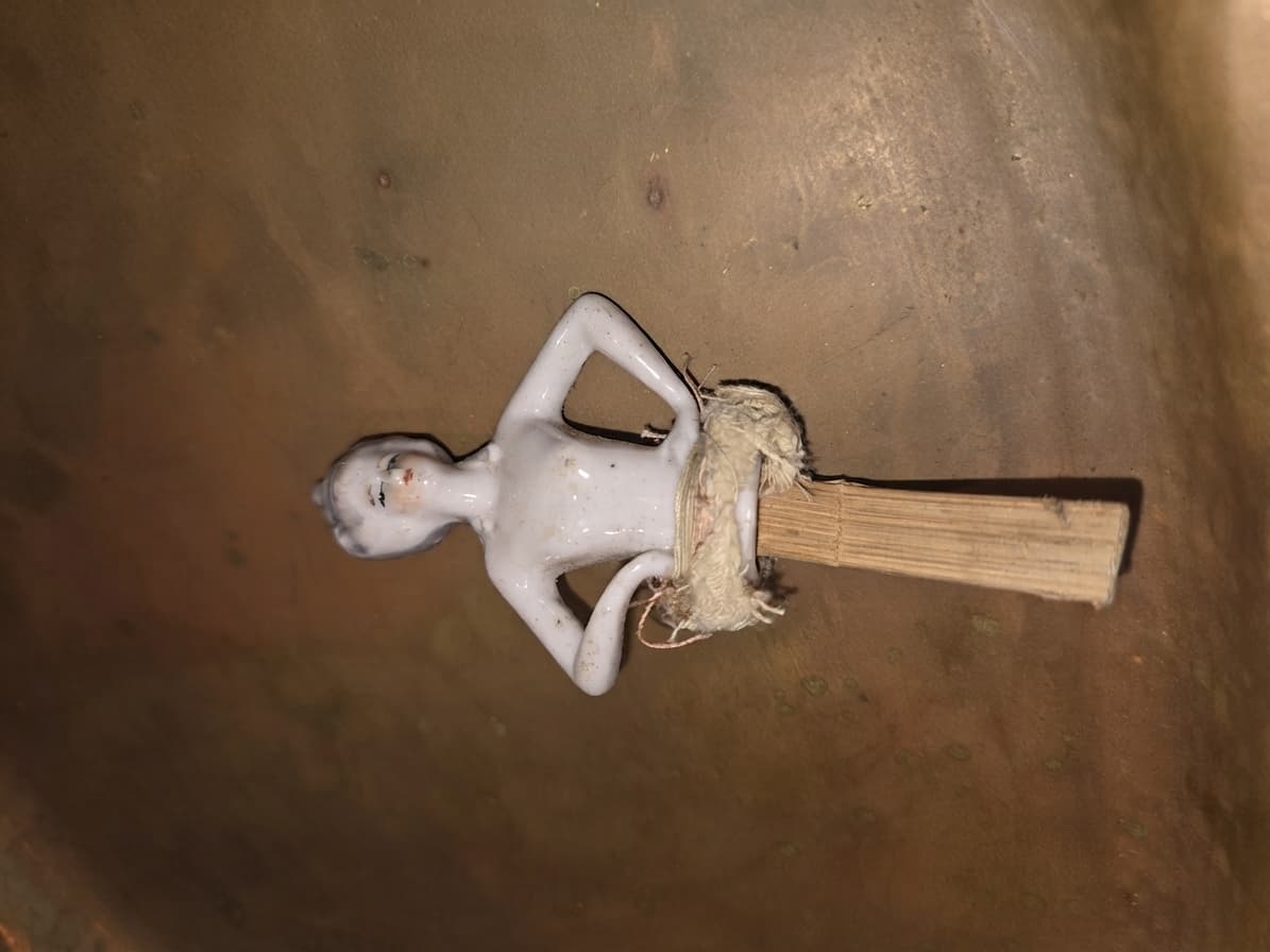 Vintage Porcelain Half Doll Sewing Accessory Figurine — photo 1 of 4