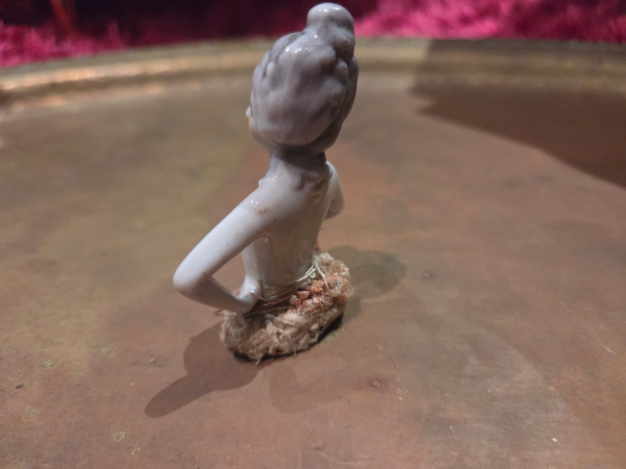 Vintage Porcelain Half Doll Sewing Accessory Figurine — photo 4 of 4