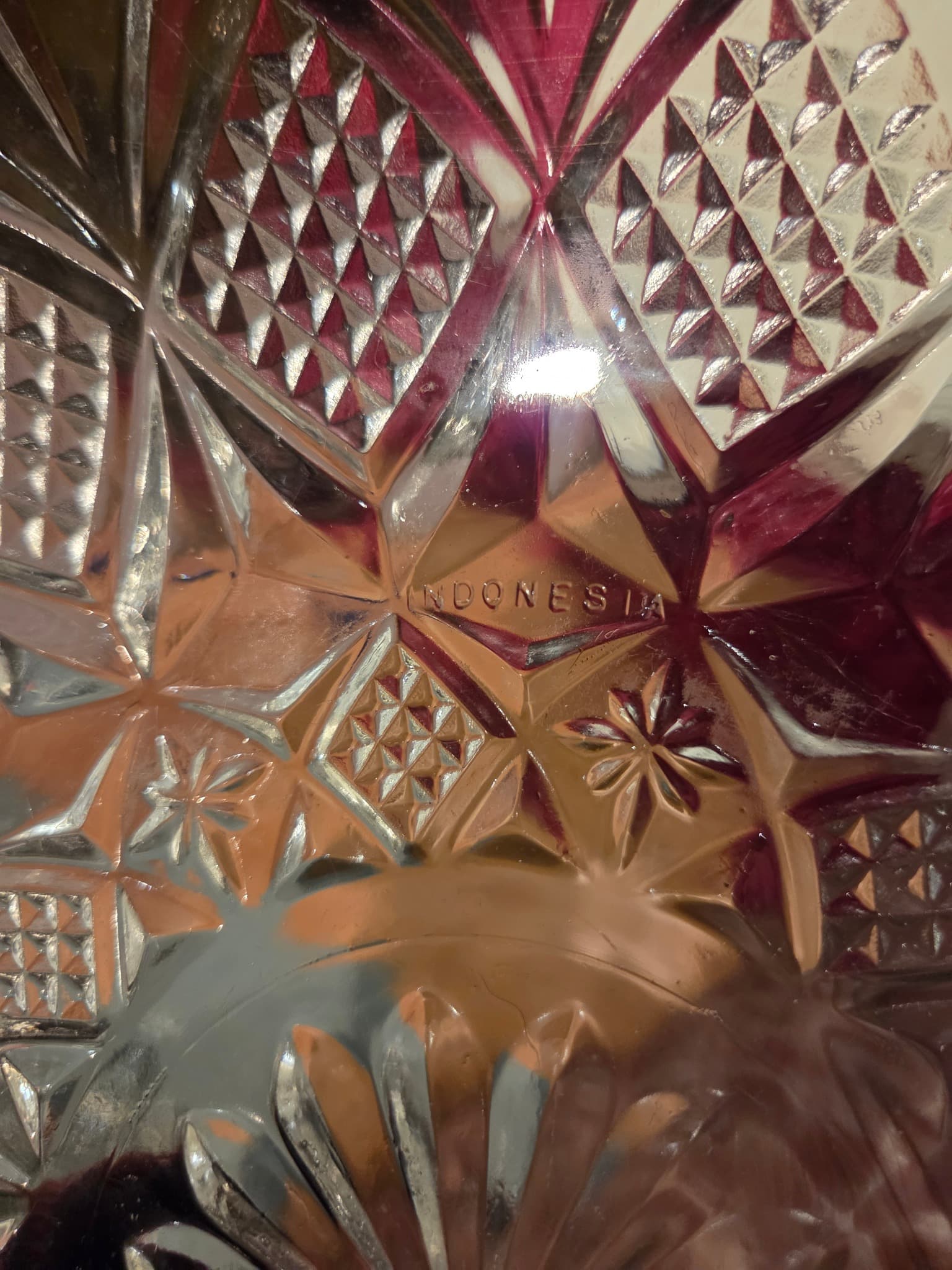 Vintage Pressed Glass Fruit Bowl - Clear Crystal Pattern — photo 4 of 4