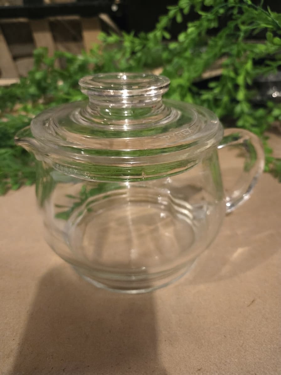 Vintage Pyrex Clear Glass Lidded Creamer Dish — photo 1 of 4