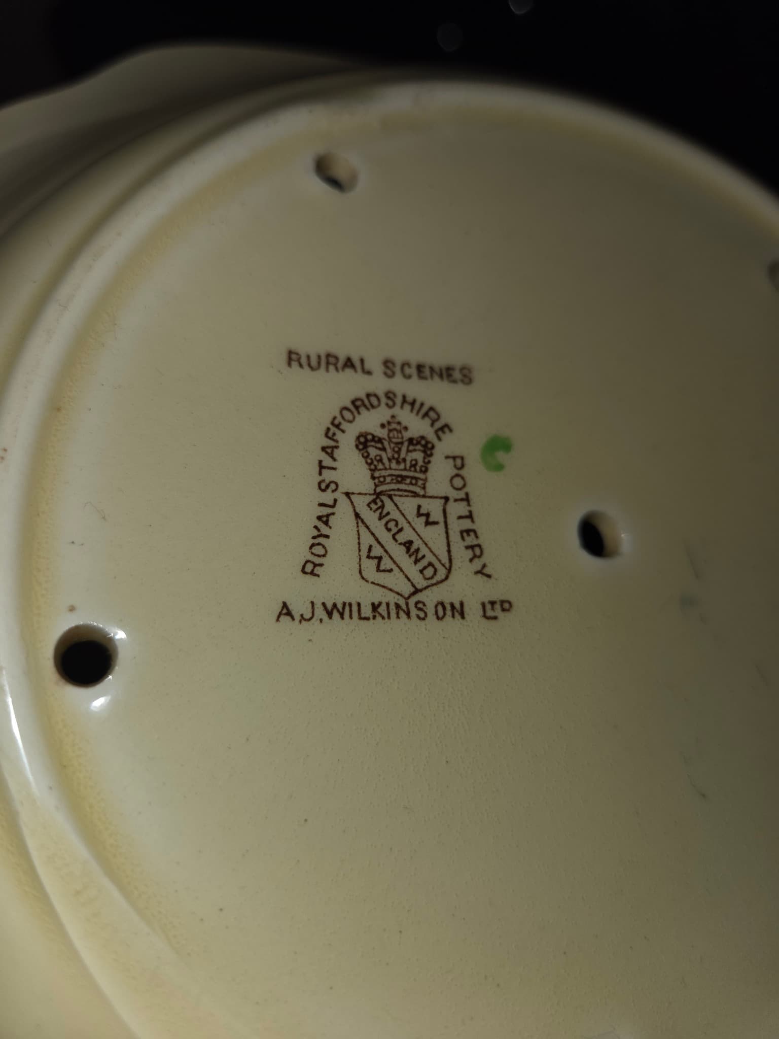 Vintage Royal Staffordshire Pottery Rural Scenes Square Serving Bowl — photo 2 of 2