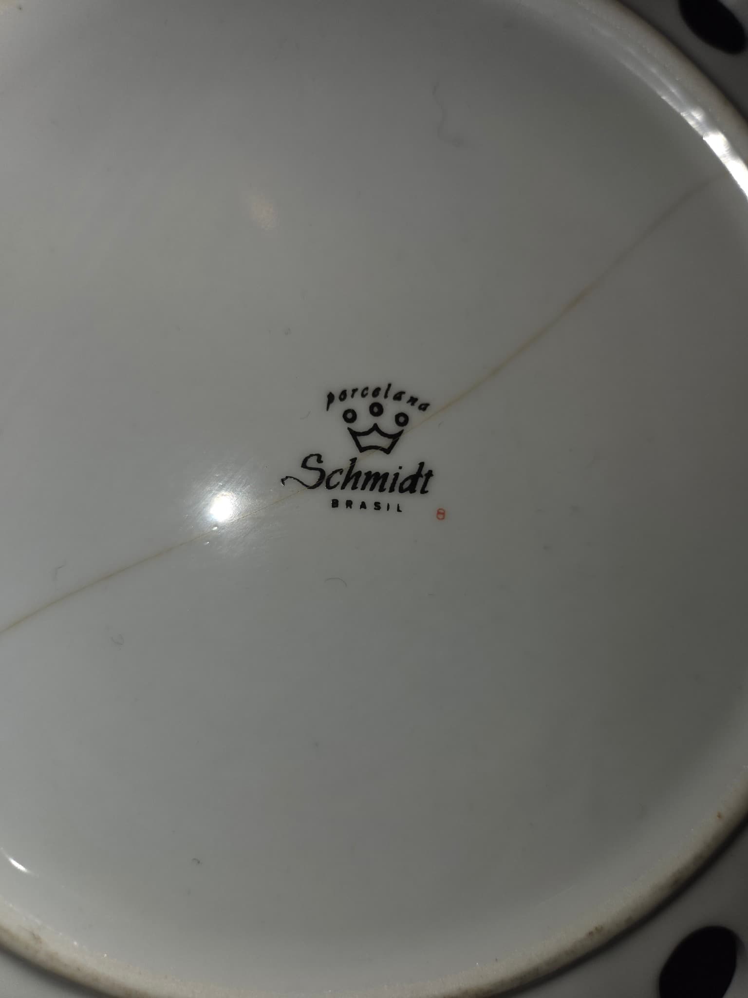 Vintage Schmidt Porcelana Brasil Reticulated Floral Decorative Plate — photo 2 of 2