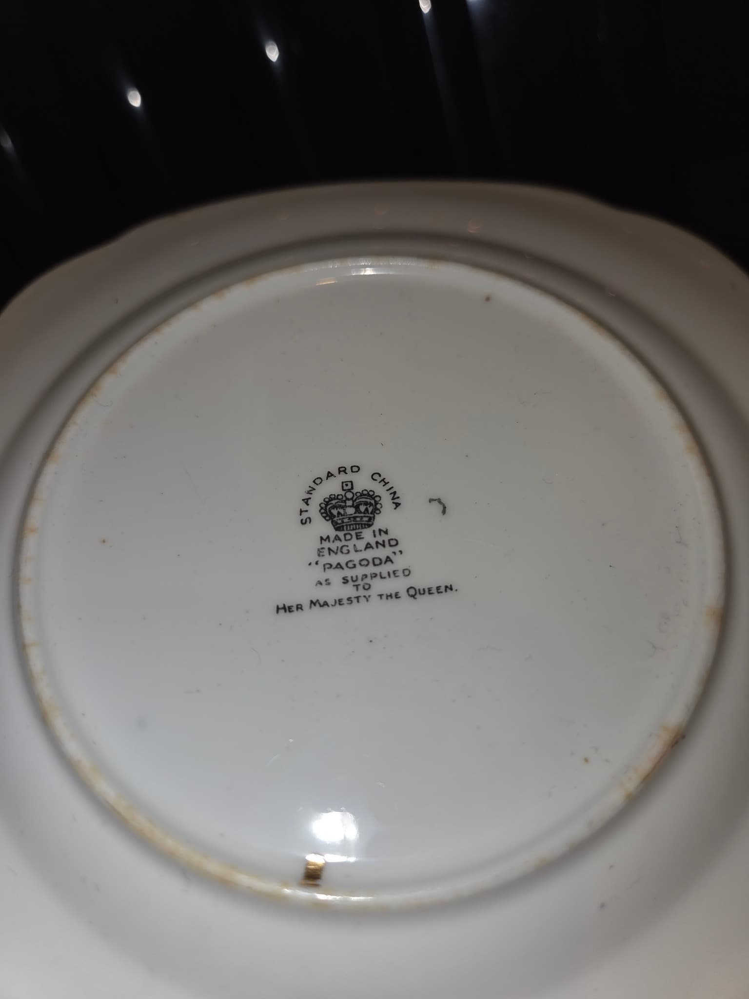 Vintage Standard China Pagoda Square Plate - Chinoiserie Willow Pattern — photo 2 of 2