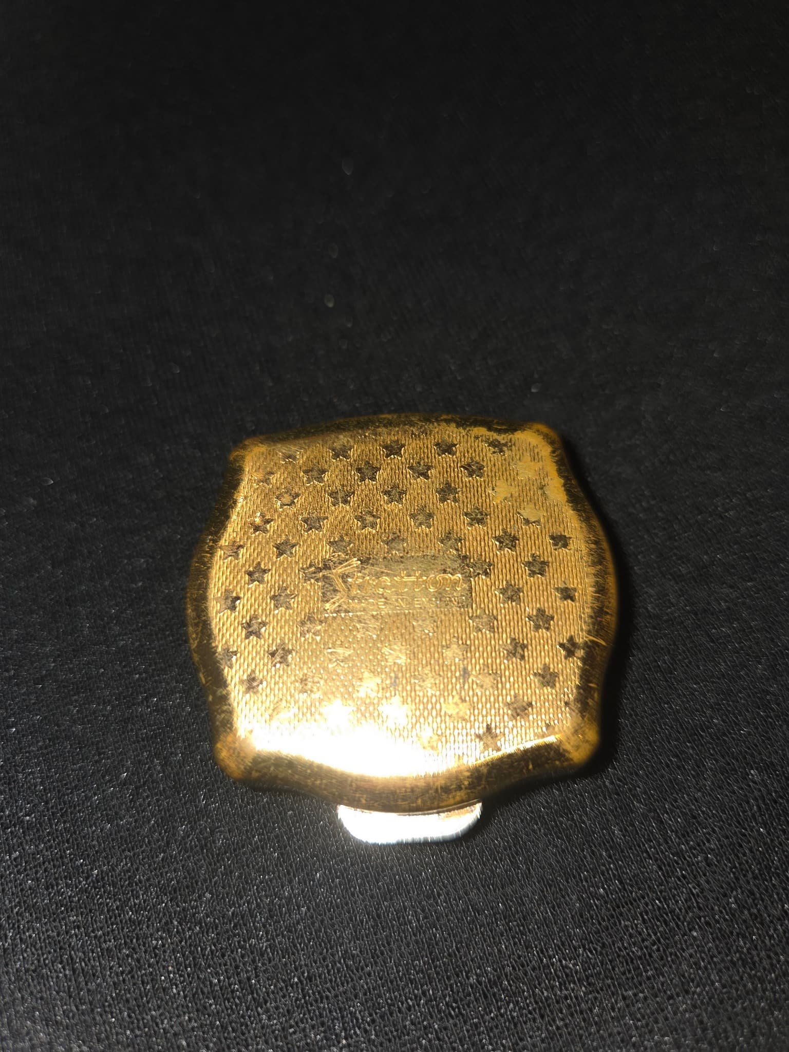 Vintage Stratton of Mayfair Blue Floral Enamel Powder Compact — photo 3 of 4