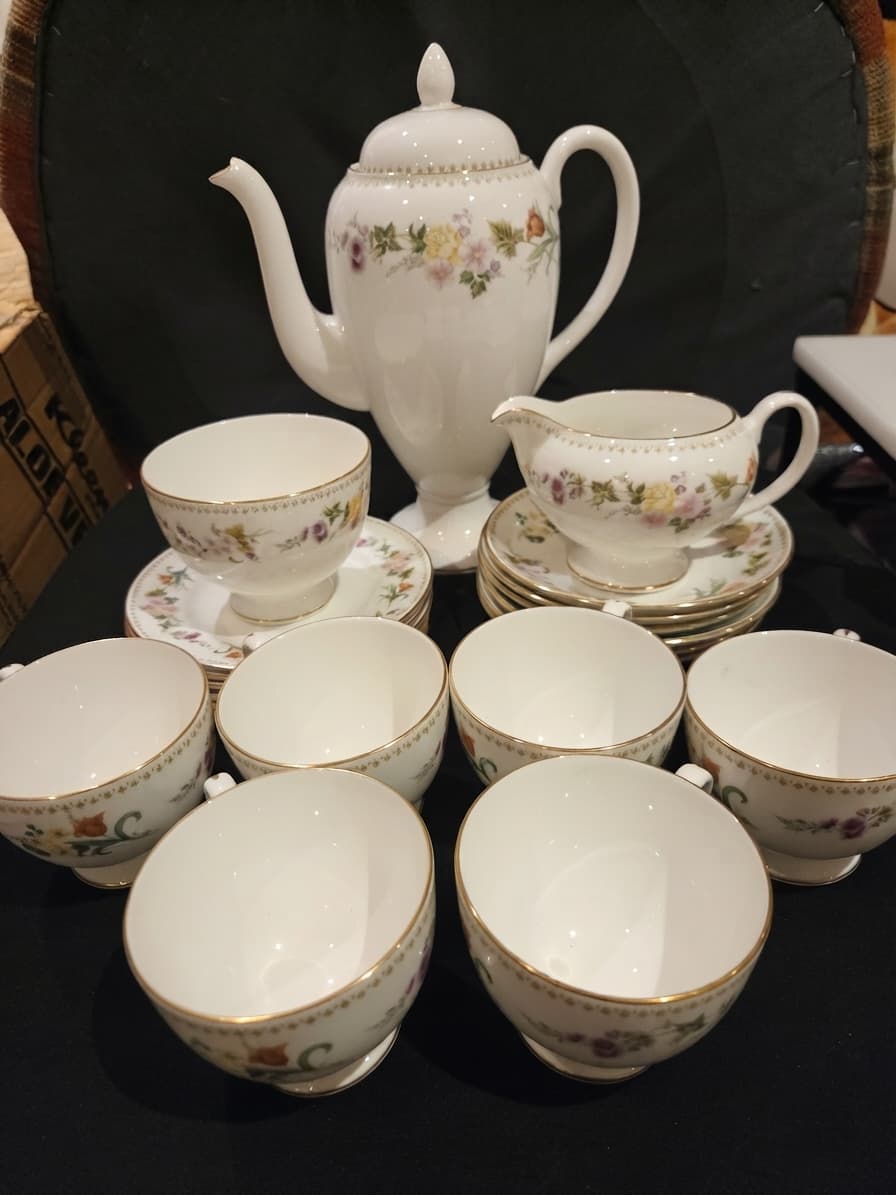 Vintage Wedgwood Bone China Tea Set - Floral Pattern — photo 1 of 5