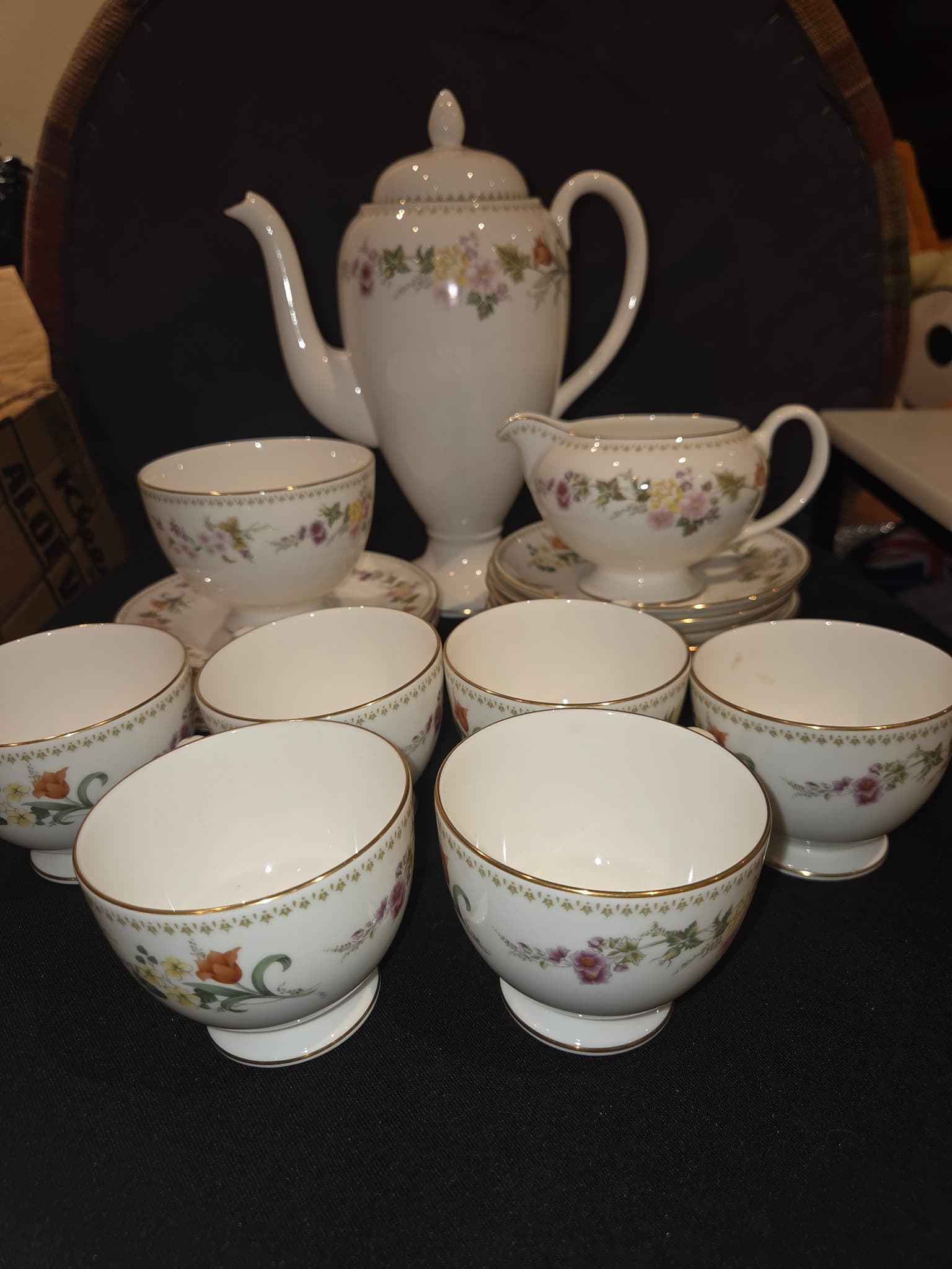 Vintage Wedgwood Bone China Tea Set - Floral Pattern — photo 2 of 5