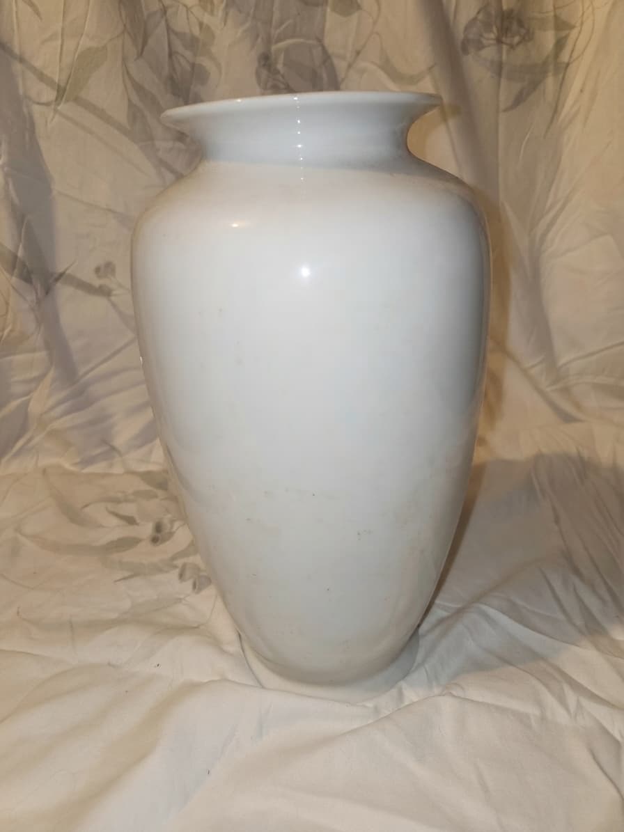 Vintage White Porcelain Baluster Vase — photo 1 of 3
