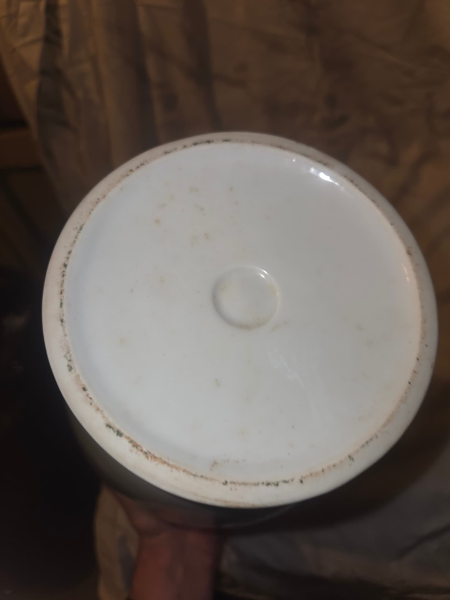 Vintage White Porcelain Baluster Vase — photo 3 of 3