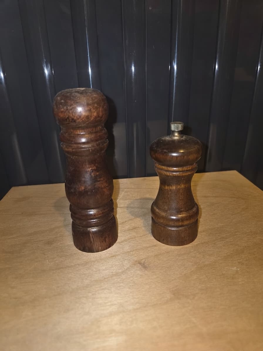 Vintage Wooden Salt and Pepper Mill Set — photo 1 of 2