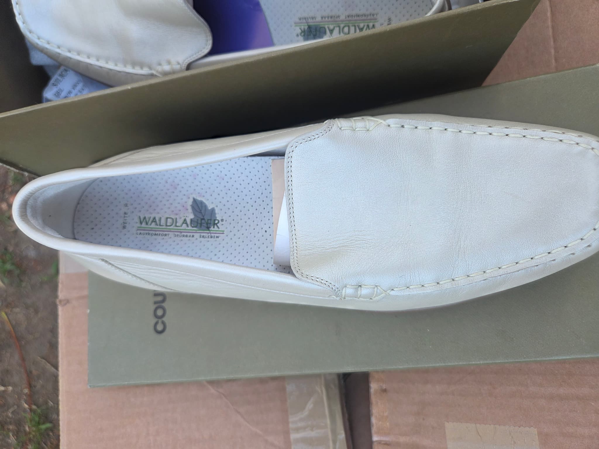 Waldläufer Leather Loafers - Off-White Comfort Slip-Ons — photo 2 of 3