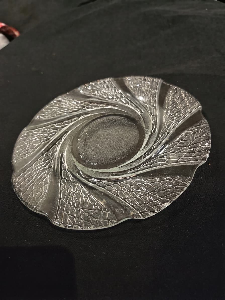 Wexford Clear Glass Salad Plate - Vintage Swirl Pattern — photo 1 of 2