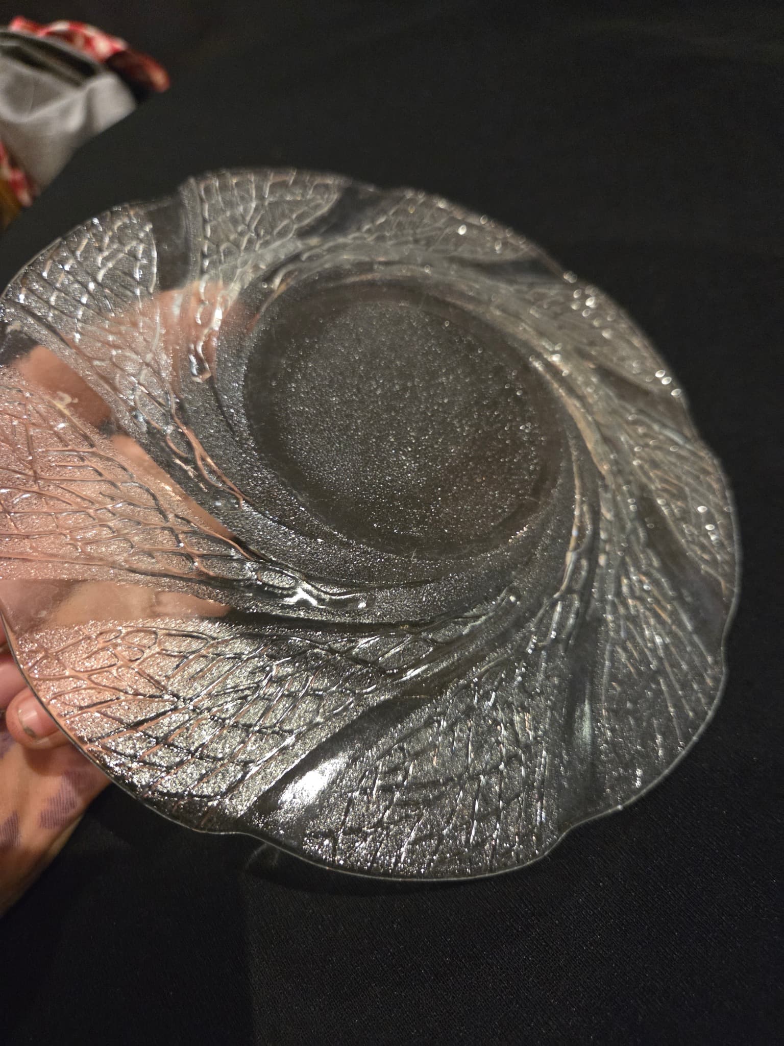 Wexford Clear Glass Salad Plate - Vintage Swirl Pattern — photo 2 of 2