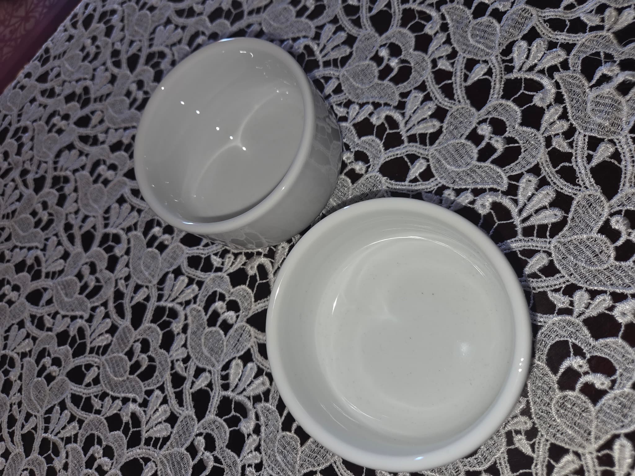 White Ceramic Ramekins - Set Of 2 — photo 4 of 4