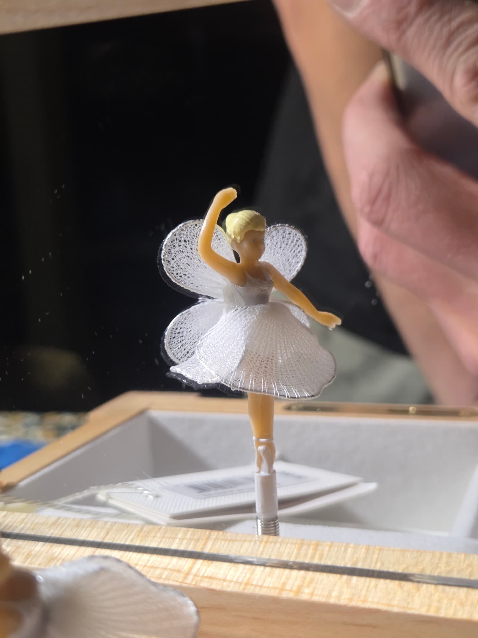Wooden Ballerina Musical Keepsake Jewelry Box With Lock — photo 3 of 5