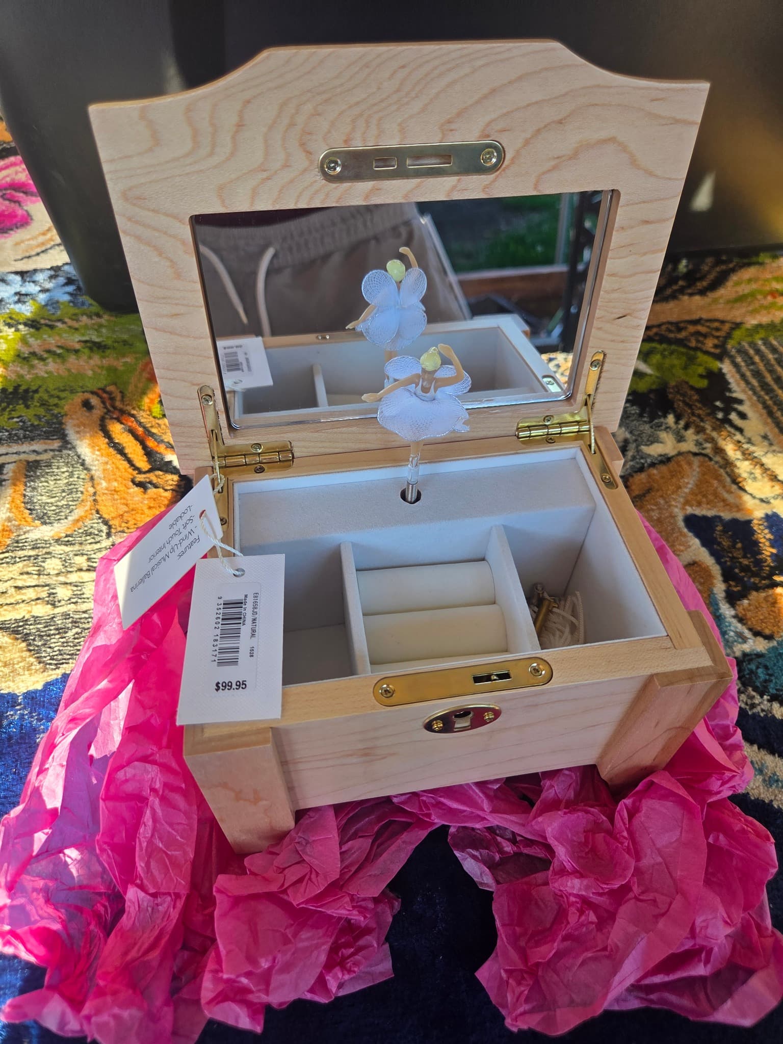 Wooden Musical Ballerina Keepsake Jewelry Box - New With Tags — photo 2 of 5