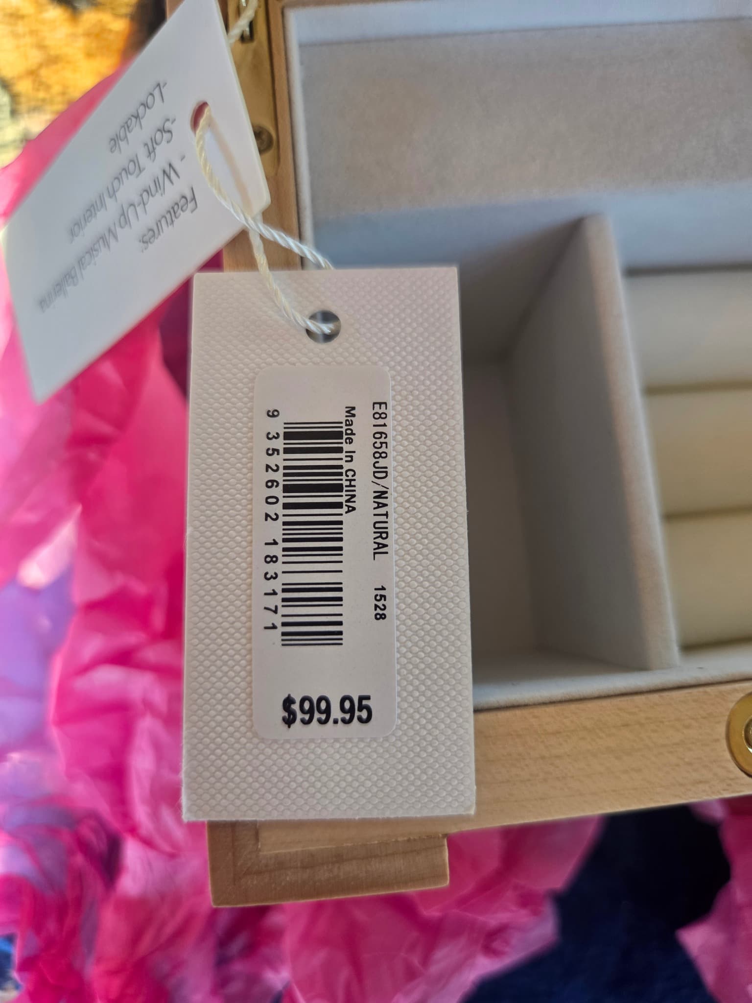 Wooden Musical Ballerina Keepsake Jewelry Box - New With Tags — photo 3 of 5