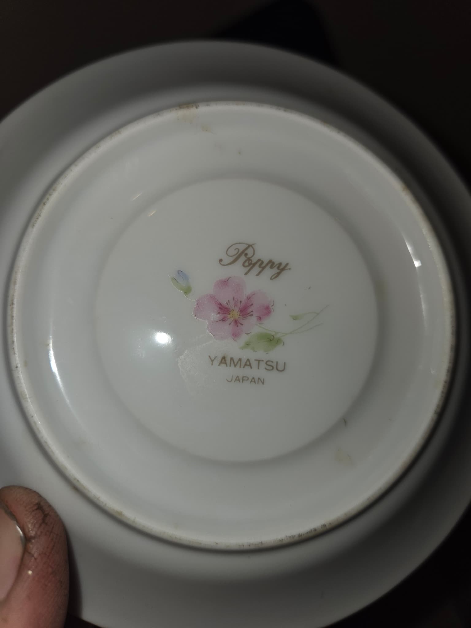 Yamatsu Poppy Porcelain Tea Cup and Saucer Set — photo 3 of 3