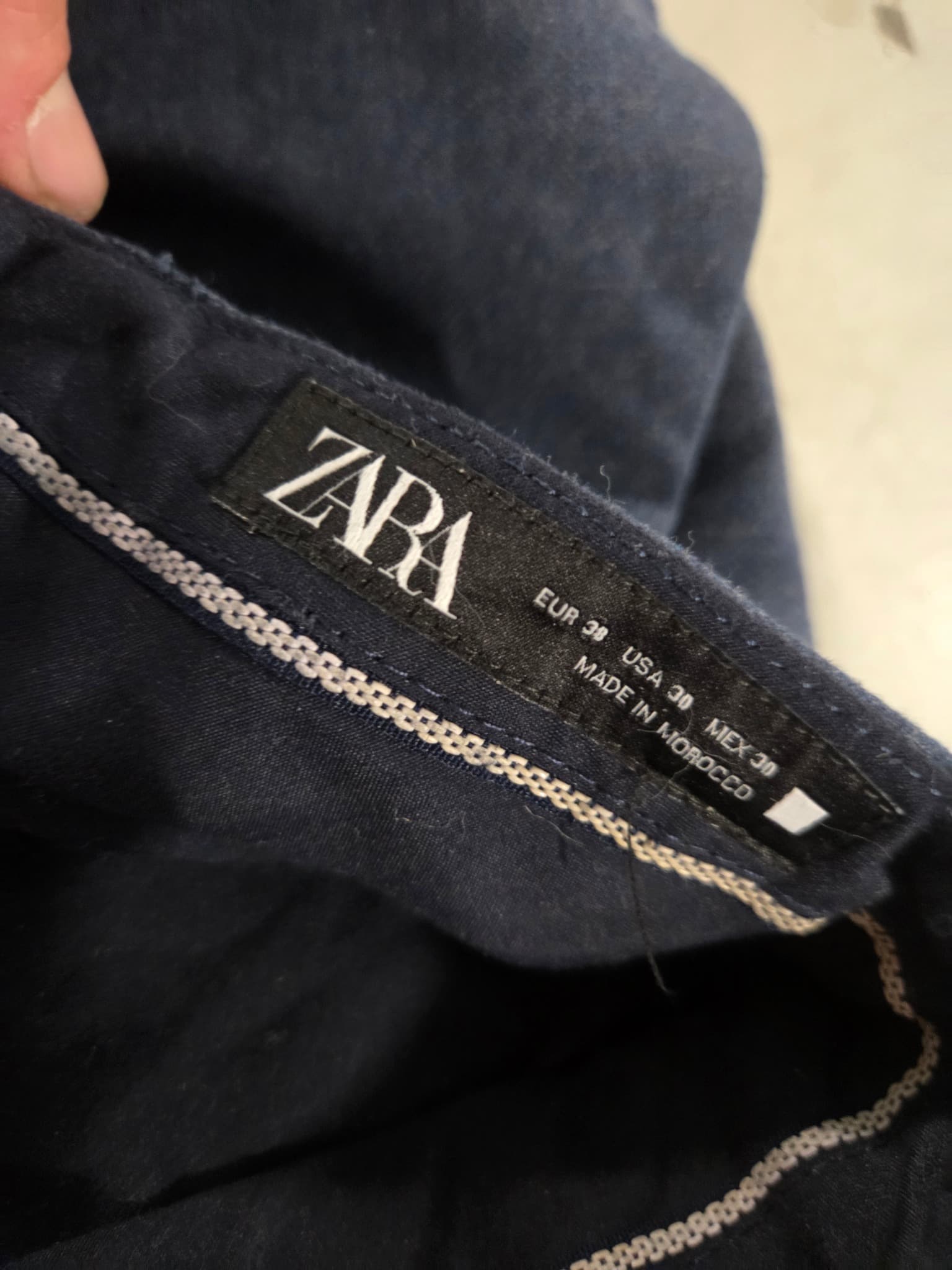 Zara Men's Navy Blue Dress Trousers - Size 30 — photo 2 of 2