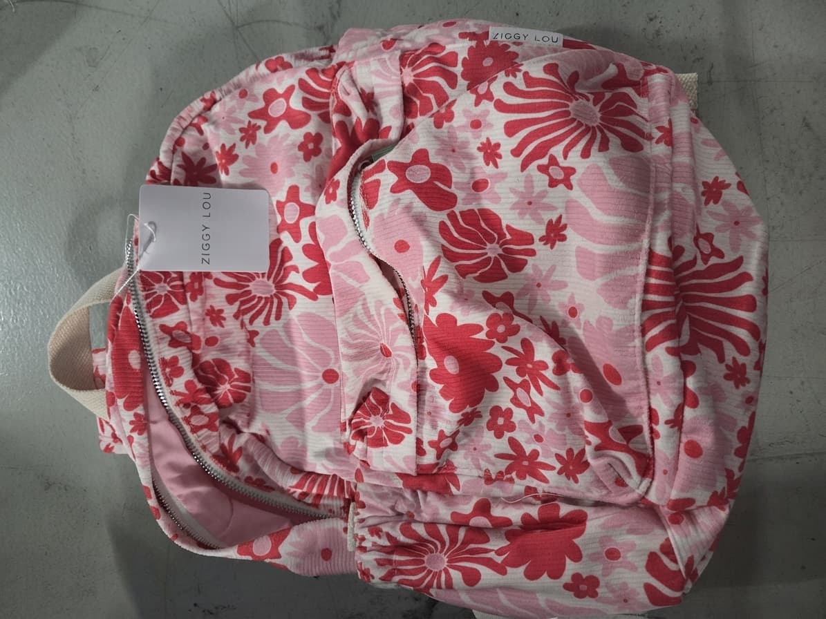 Ziggy Lou Corduroy Backpack - Retro Floral Pink — photo 1 of 3