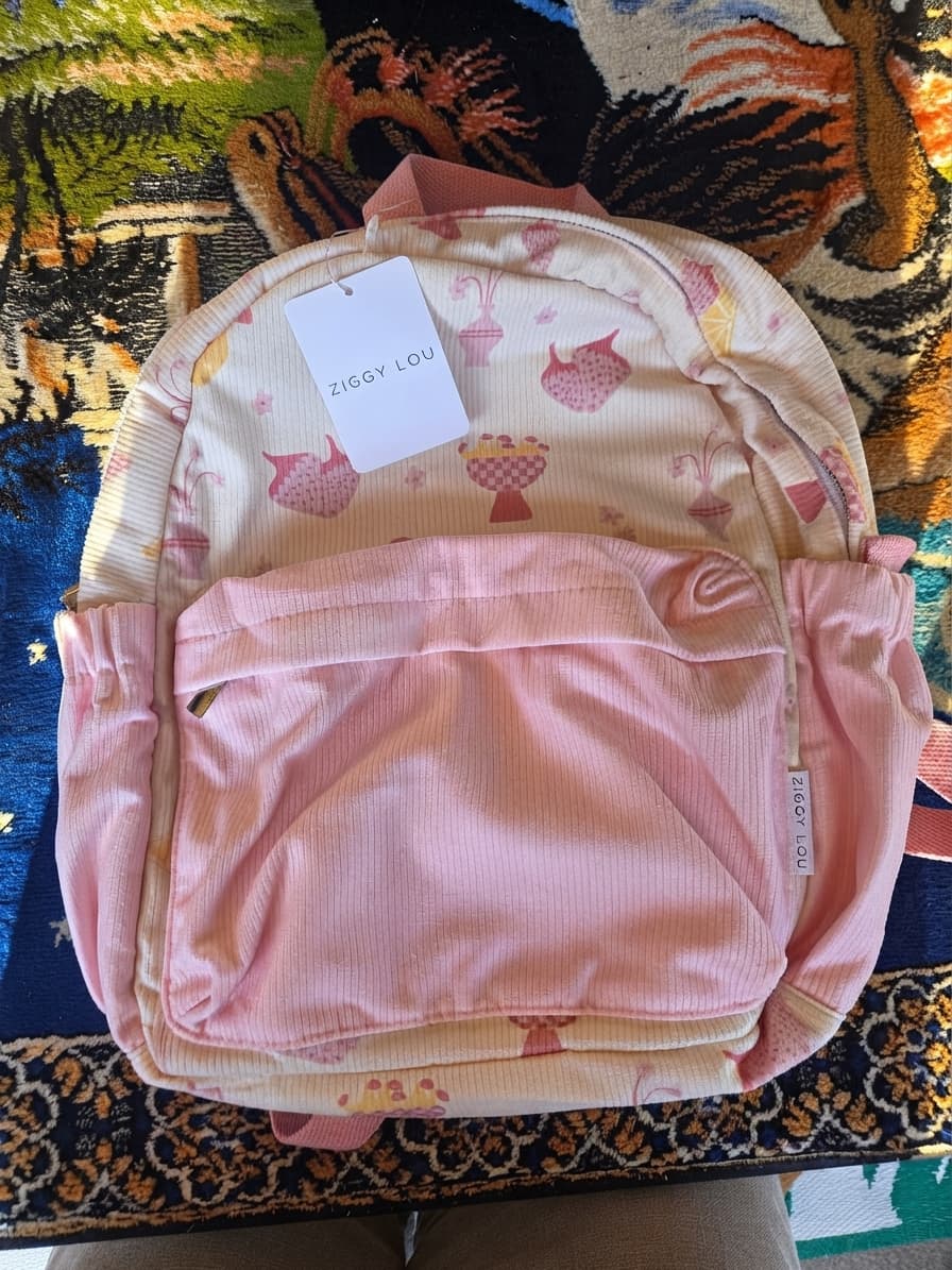Ziggy Lou Corduroy Backpack - Still Life Print — photo 1 of 2