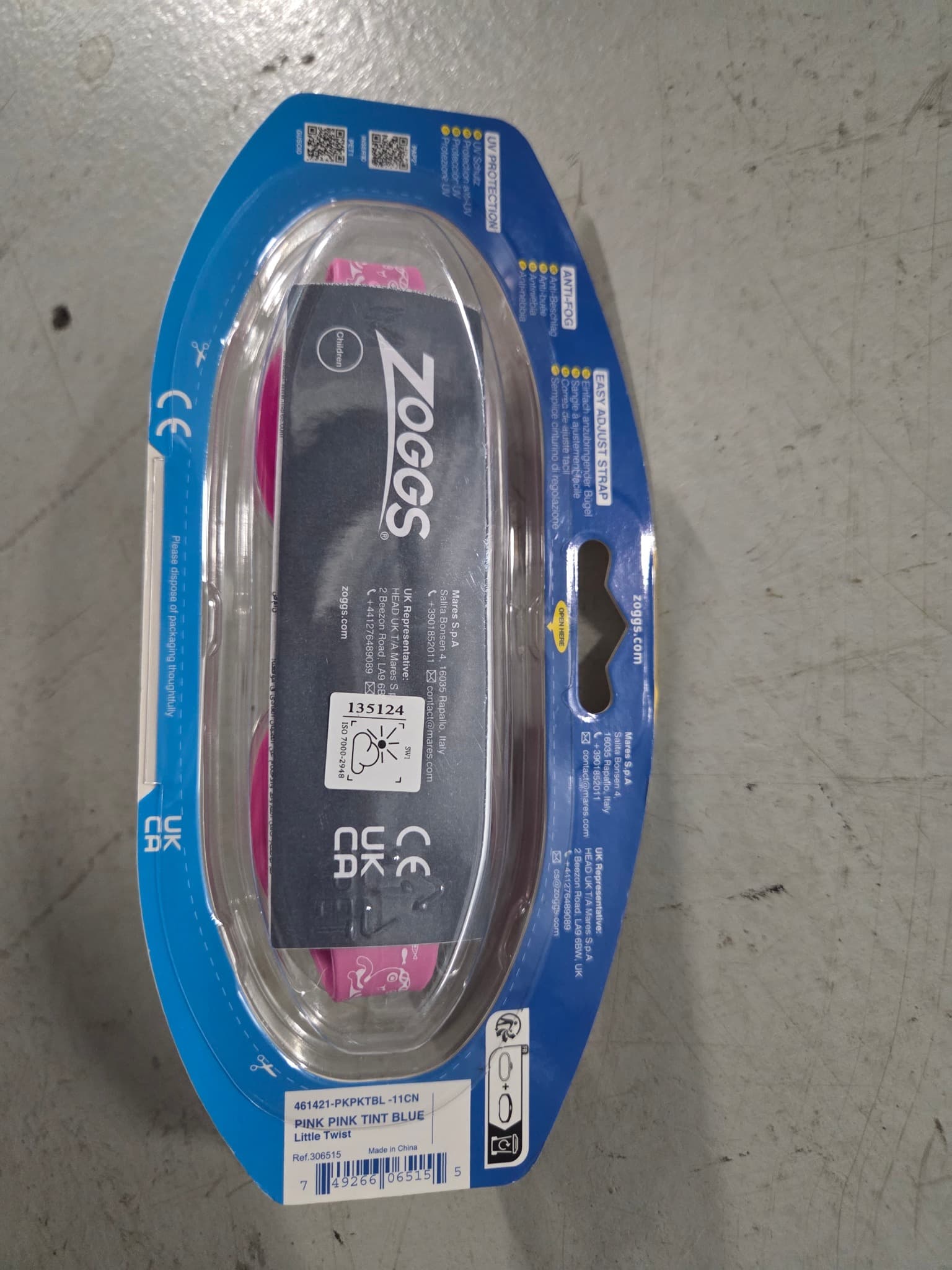 Zoggs Little Twist Kids Swimming Goggles - Pink 0-6 Years — photo 2 of 2