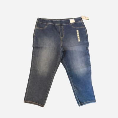 Avella High Rise Crop Jeggings - Blue Stretch Denim Size 22 — photo 1 of 7