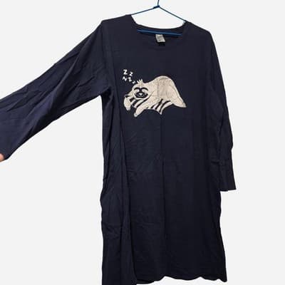 Anko Long Sleeve Nightshirt - Navy Blue Sloth Print Women's Size 20 — photo 1 of 6