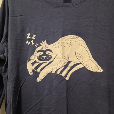 Anko Long Sleeve Nightshirt - Navy Blue Sloth Print Women's Size 20 — photo 3 of 6
