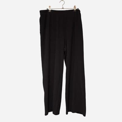 Target Curve Wide Leg Trousers - Black Waffle Knit Size 16 — photo 1 of 5