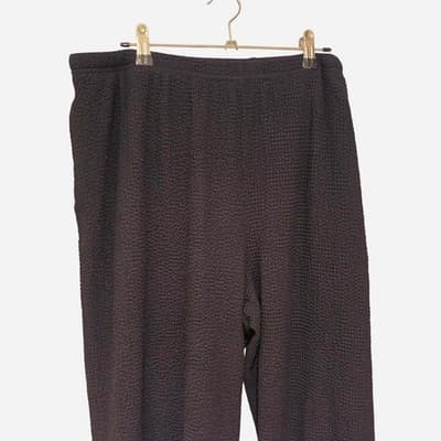 Target Curve Wide Leg Trousers - Black Waffle Knit Size 16 — photo 2 of 5
