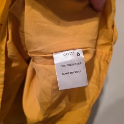 Dotti Swiss Dot Tiered Ruffle Mini Dress - Mustard Yellow Size 14 — photo 4 of 7