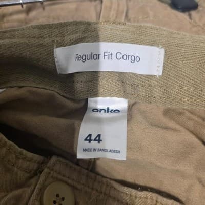 Anko Men's Cargo Shorts - Regular Fit Tan Cotton Size 44 — photo 4 of 5