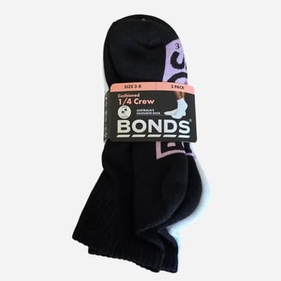 Bonds Cushioned 1/4 Crew Socks - 3 Pack Size 3-8 — photo 1 of 3