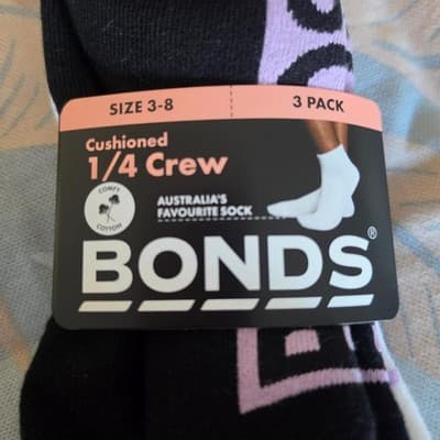 Bonds Cushioned 1/4 Crew Socks - 3 Pack Size 3-8 — photo 2 of 3