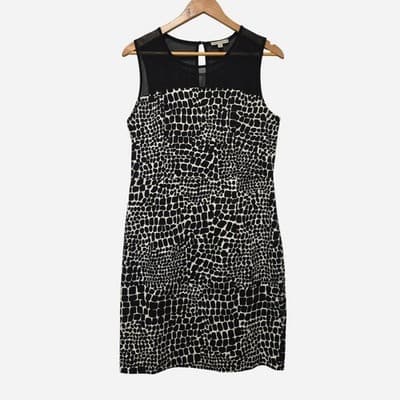 Target Collection Sheath Dress - Black & White Animal Print Women's AU 14 — photo 1 of 6