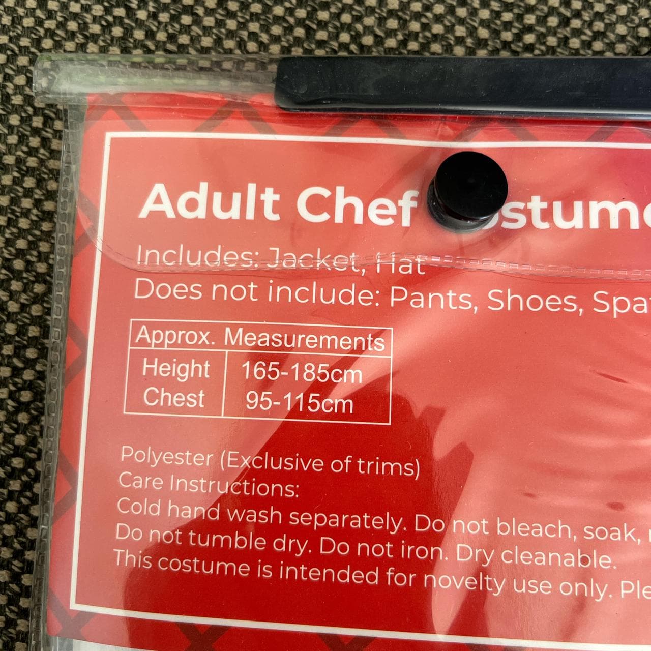 Adult Chef Costume White One Size — photo 3 of 3