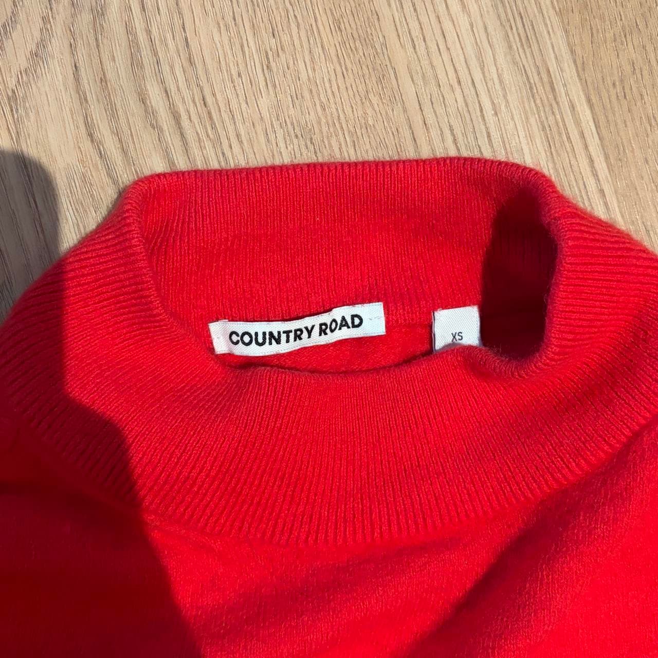 Country Road Red Mock Neck Knit Sweater — photo 2 of 5