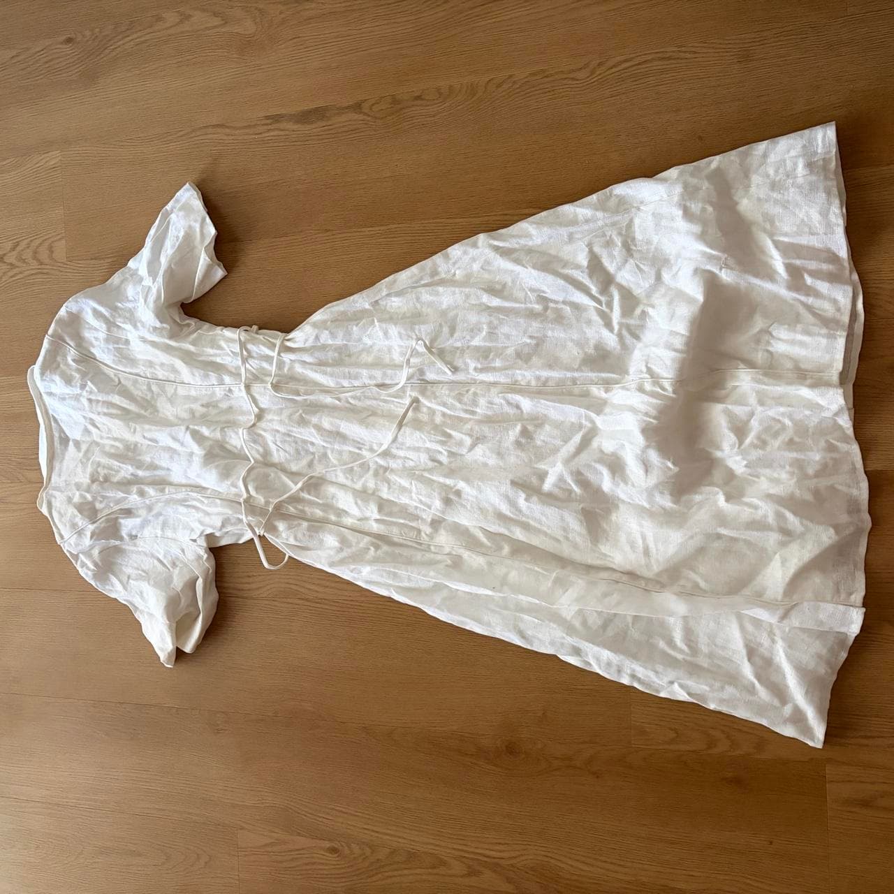 DISSH Astrid Linen Midi Shirt Dress White — photo 5 of 5