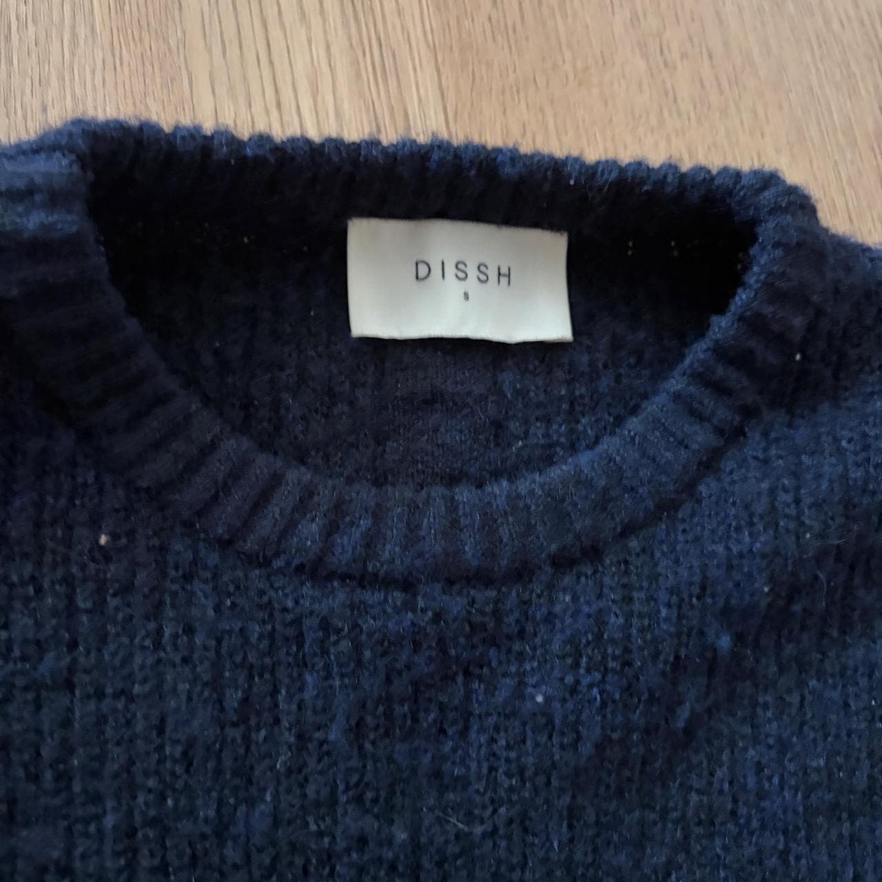 DISSH Navy Knit Crew Neck Sweater — photo 2 of 3
