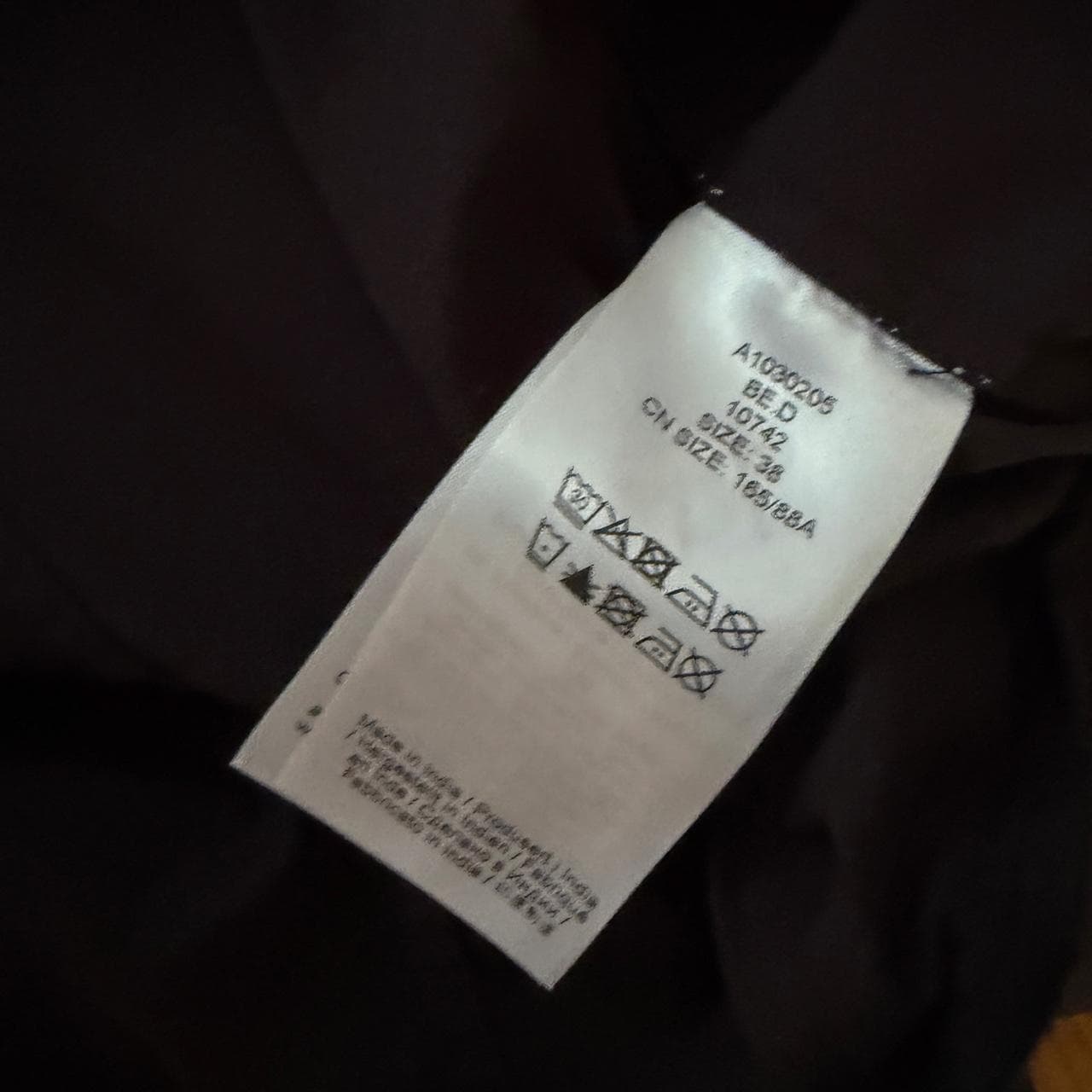 Ganni Black Cotton Poplin Mini Dress With Ruffle Hem — photo 3 of 4