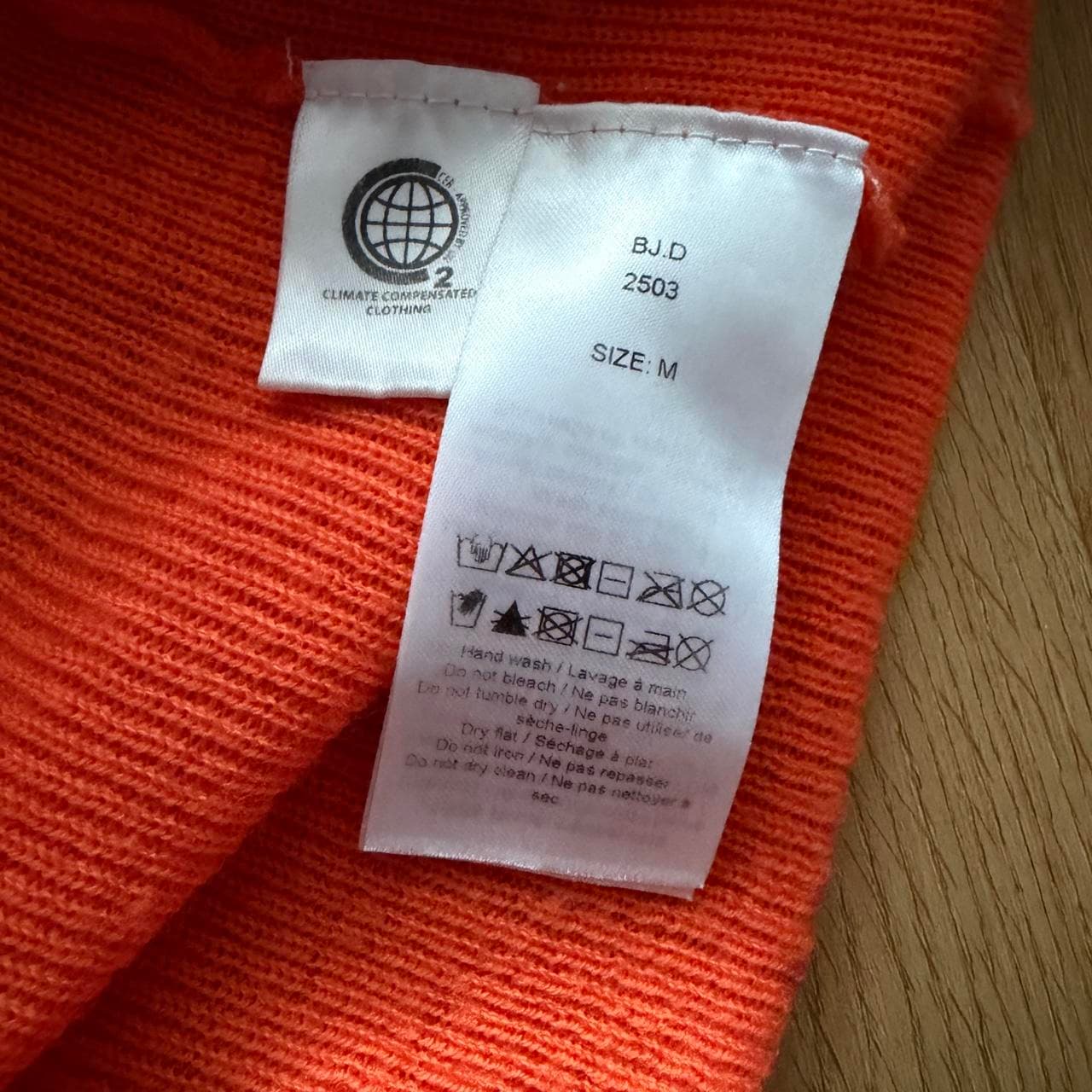Ganni Merino Wool Open-Back Turtleneck Sweater Orange — photo 4 of 6