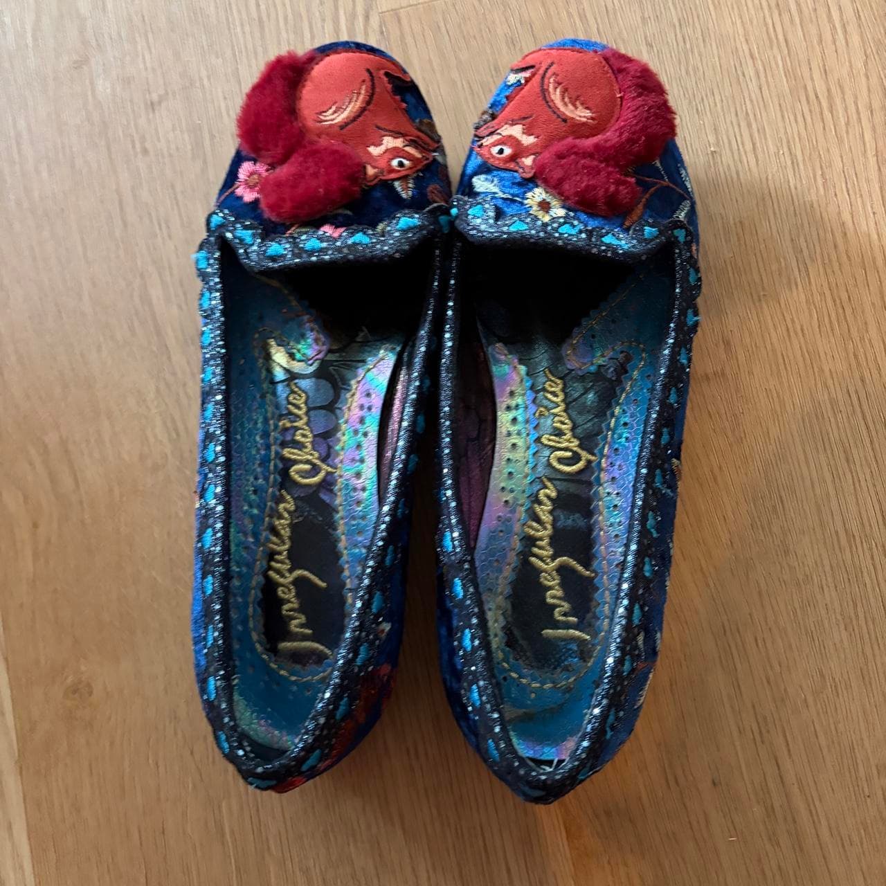 Irregular Choice Mini McNutty Squirrel Velvet Flats Blue Size 7 — photo 3 of 6
