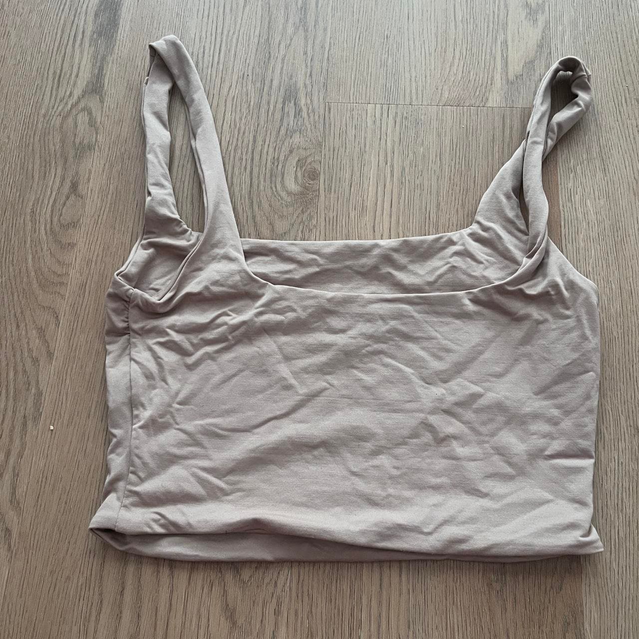 KOOKAÏ Square Neck Cropped Tank Top Beige Size 10 — photo 4 of 4