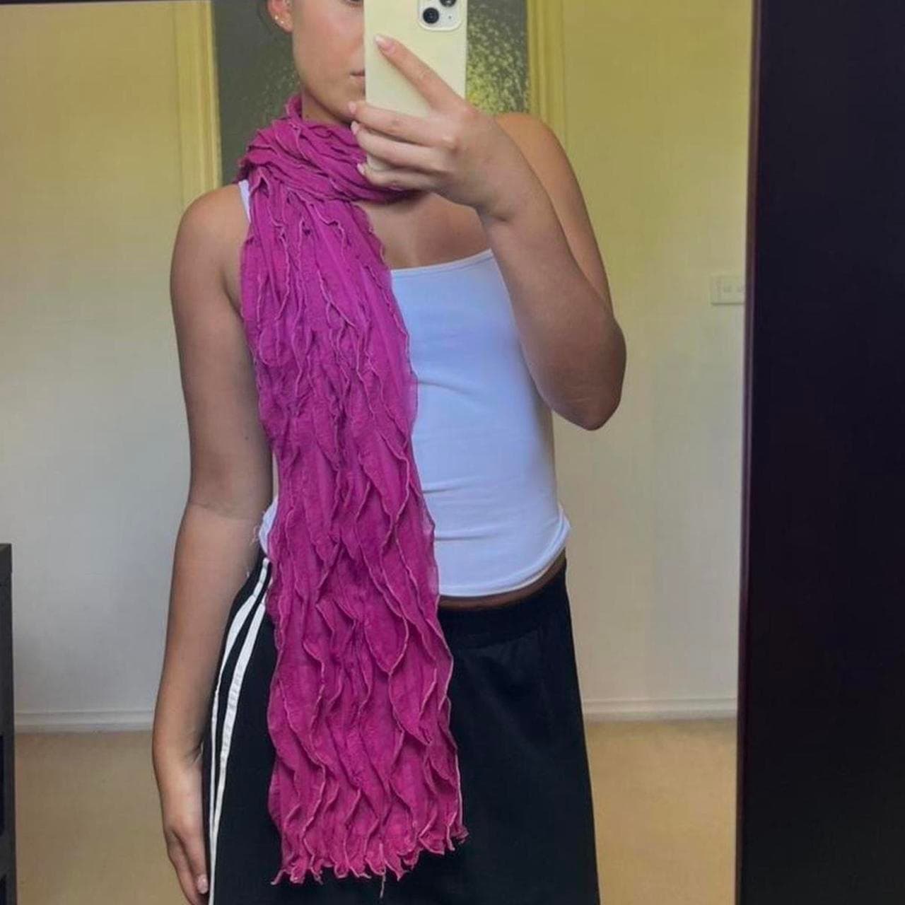 Magenta Ruffle Scarf — photo 1 of 4