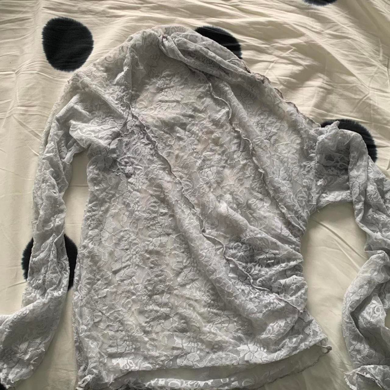 O-Mighty Floral Lace One-Shoulder Long Sleeve Top — photo 2 of 3