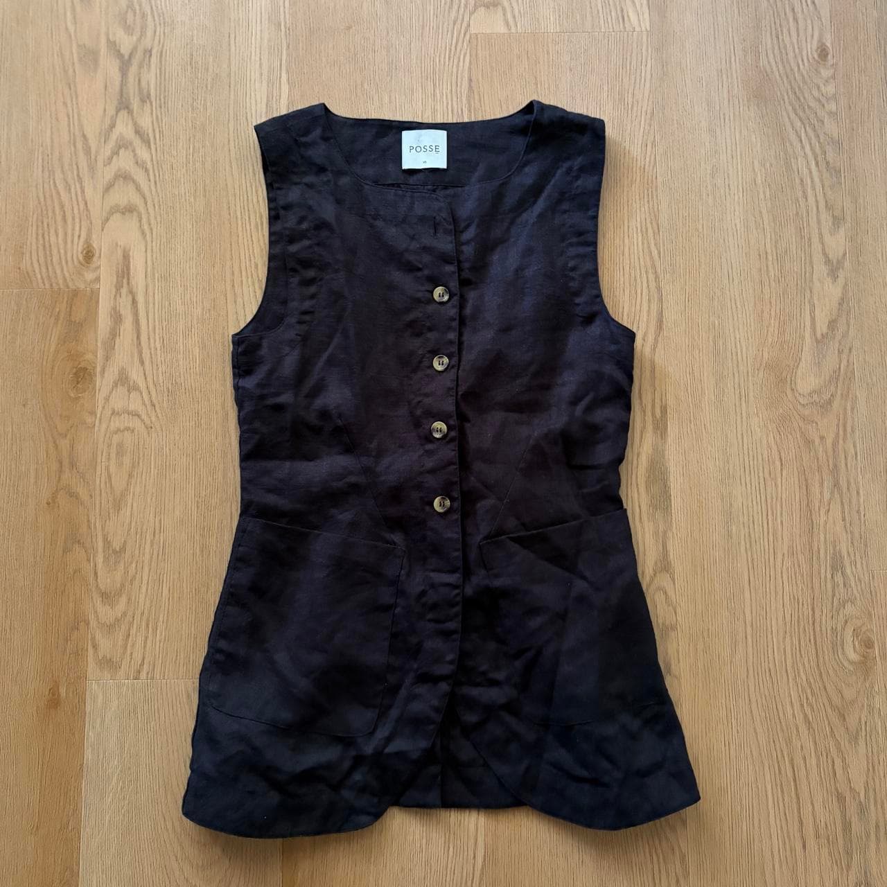 Posse Emma Linen Vest Black — photo 1 of 4